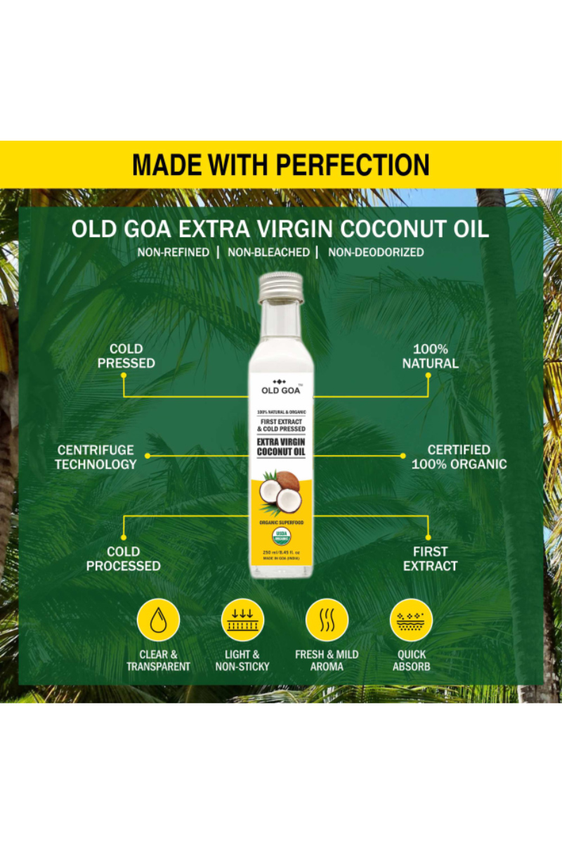 Virgin Coconut Oil | FDA Certified & USDA Organic I First Extract From Fresh Coconuts I Zero Oil Fillers I Pharma Grade I For Cooking, Baking, Frying, Hair & Skin I 100 ml